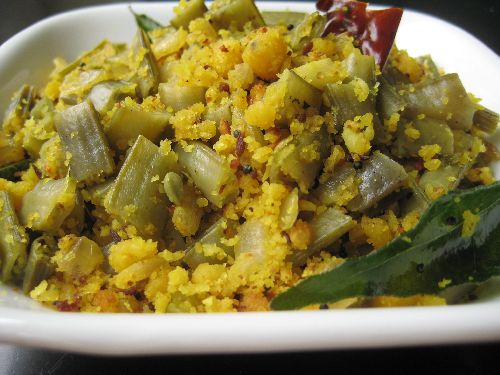 Kothavarangai Paruppu Usili / Cluster Beans Channa Usli ( Iyengar )