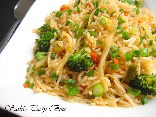 Chinese Vegetable Fried Rice ( An Indian Version )